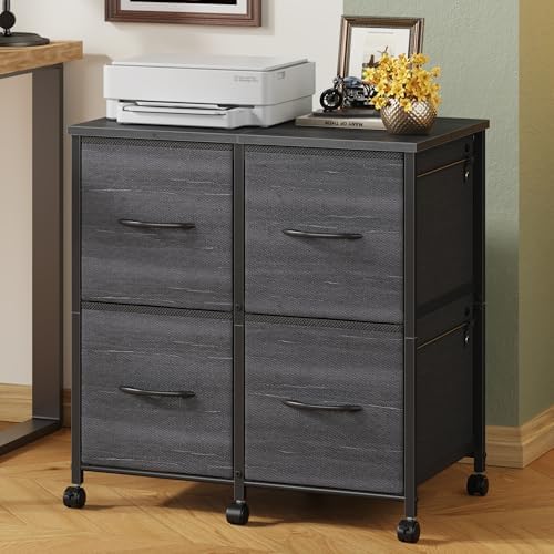 HIGDBFE 4 Drawer Mobile Lateral File Cabinet 23''W for Large Printer by HIGDBFE