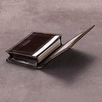 HISCOW Full Grain Leather Business Card Holder Case - Image 4