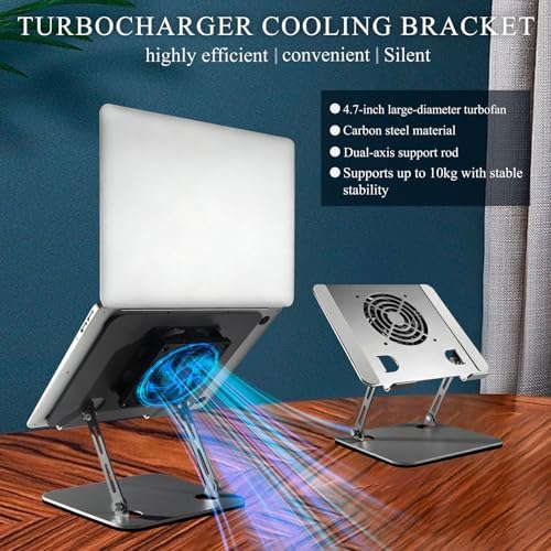 Laptop Stand for Desk, Laptop Riser with Active Cooling Fan, Widely Compatible with MacBook and Other Computer Accessories、Computer Stand for Laptop - Image 3