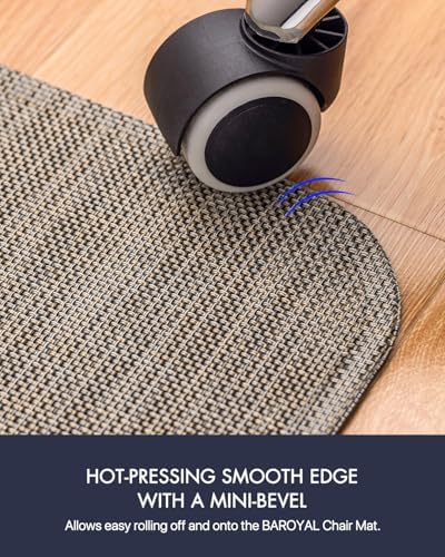 BARoyal Office Chair Mat for Hardwood Floor Under Desk Computer Rolling Chair Mat for Wood/Tile Floor Non-Slip Heavy Duty Desk Rug PVC Plastic Hard Floor Protector 30" x 48"(Soapstone) - Image 5