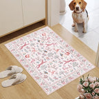 DUKINO 2x3 Entryway Rug, Washable Door Mat Animal Rug for Kitchen, Pink - Image 3