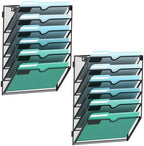 SUPEASY 6-Tier Wall File Organizer, Wall Mounted Mail Sorter, 2 Pack by SUPEASY
