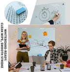 Magnetic Glass Whiteboard 48"x36" Glass Dry Erase Board Frameless Wall Mounted White Board for Writing Glassboard for Office School Home Shop - Image 2