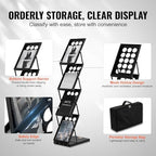 VEVOR Foldable Magazine Display Rack, 4-Tier Brochure Literature Display Stand, Portable Catalog Brochure Holder Stand with Carrying Bag for Office Trade Show Exhibitions, 4 Pockets - Image 5