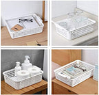 Lawei 8 Pack Plastic Storage Baskets - Colorful Paper Organizer Baskets Plastic Shelf Bins with Handles, Classroom Office File Holder for Home Office School - Image 6