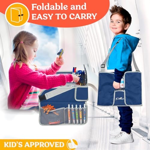 PILLANI Kids Travel Tray for Car - Toddler Travel Essential with iPad Holder & Dry Erase Board - Road Trip Essentials - Carseat Table - Toddler Lap Desk Organizer for Airplane - Kids Travel Essentials - Image 5