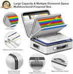 COLCASE Fireproof Document Organzier with Lock, Hard Fireproof Document Box - Image 4