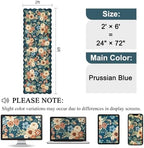 DUKINO 2x6 Runner Rug, Floral Washable Rug for Kitchen, Prussian Blue - Image 2