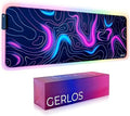 Gerlos RGB Gaming Mouse Pad, Large LED Desk Mat for Gamer, 31.5" x 11.8" by GERLOS