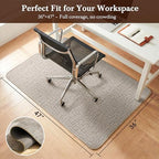 Aothia Textilene Chair Mat for Hardwood Floors - Heavy Duty Non-Slip Desk Floor Protector, Durable PVC & Polyester Blend, Easy to Clean, Ideal for Home Office (36"x47", Brown Beige) - Image 4