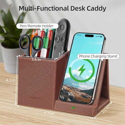 Pen Pencil Holder With Wireless Charger, Multifunctional Desk Organizer - Image 3