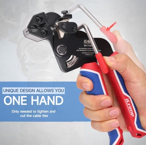 iCrimp Stainless Steel Cable Tie Tool Zip Gun Metal Zip Tensioner - Image 6