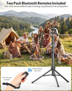 OMOTON TP02-Pro-PK 65" Magnetic Phone Tripod Kit with Fill Light & 2 Remote - Image 3