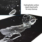 Gaming Mouse Pad (5mm) Massive 46 inch | 46x17.3x0.20 Extra Thick | Black | Stitched Edge, Large Washable Desk Mat - Image 4