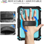 SEYMAC stock Tablet Case for Lenovo Idea Tab 11'' / M11 (TB336FU/TB330FU) 11 inch Drop-Proof Protection Cover with 360° Rotate Stand & Strap [Pen Holder] & Screen Protector 2025/2024, Sky Blue+Black - Image 3