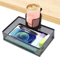 ROSYLINE Rotary Under Desk Storage Organizer with Cup Holder & Drawer Tray by ROSYLINE