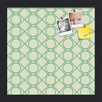 PinPix 12x12 inch Cork Bulletin Board. This Decorative Framed Pin Board Comes with Diamond Pattern in Green Design and Satin Black. Ideal for Home, Office Decor or School (PinPix-586) by PinPixBulletinBoards