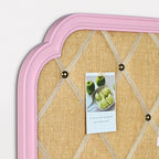 Linen Fabric Bulletin Board with Criss-Cross Ribbons, 17.7 x 23.6 - Image 3