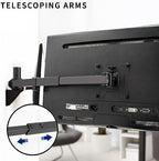 VIVO Premium Dual 21 to 32 inch LCD LED Monitor Wall Mount, Heavy Duty Telescoping Arms, Flush Wall Setup, Fits 2 Screens, Black, MOUNT-TS32B - Image 5