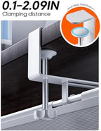 27" No Drill Under Desk Cable Management Tray (White) - Image 6