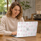 May Chen Compatible with MacBook Neo 13 inch Case 2026 Model A3404, Plastic Hard Shell,Keyboard Cover,Screen Protector,Dust Plug, for MacBook Neo 13" with A18 Pro Chip, Flower & Bow - Image 6