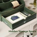 Rebee Vision Wooden Countertop Mail Organizer for Desk with 4-Slot, Green - Image 5