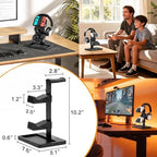 Solid Wood Controller Holder and Headphone Stand, Controller Stand for Desk - Image 7