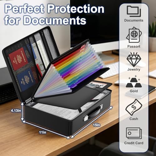 JHSafer 6400 ℉ Fireproof Document Box with Lock, Hard Case Safe Box - Image 6