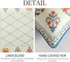 ISAENNE Linen Square Throw Pillow Cover,Set of 2,18"x18"-Floralsea B - Image 5