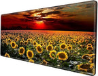 XXXL Mouse Pad Gaming 48x24 Extra Large Mousepad Huge Full Desk Mat Oversized Desk Pad Sunflower Sunset Marble Mouse Mat Giant Computer Mat for Protector Desktop by BBSujane