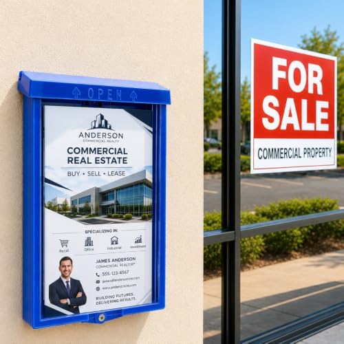 SOURCE ONE Outdoor Real Estate Style Brochure Holder Color Variety White, Black, Red, Pink & Blue Available - Image 3