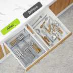 Neudeco Drawer Organizer Set, Silver, 5 Pack - Image 7