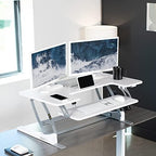 VIVO White 42 in Standing Desk Converter, DESK-V000VLW - Image 2