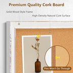 DOLLAR BOSS Distressed White Cork Board, 36"x24" Bulletin Board - Image 2