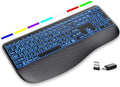 Hamile Large Print Wireless Backlit Keyboard for Windows, Black by Hamile