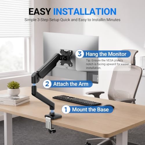GRIFEMA Gas Spring Monitor Mount for 13-32", Single Monitor Arm - Image 6