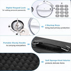 KYODOLED Safe Box with Digital Keypad Lock, Lock Box with Code for Personal Items, Metal Security Box for Cash, Passport, Jewelry, Ideal for Home, Office, Garage Sale, 11.8'' x 9.4'' x 3.5'', Black - Image 4