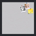 PinPix 16x16 inch Cork Bulletin Board. This Decorative Framed Pin Board Comes with Diamond Pattern in Light Grey Design and Satin Black. Ideal for Home, Office Decor or School (PinPix-524) by PinPixBulletinBoards