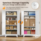 Yizosh Metal Storage Cabinet with Doors and 4 Adjustable Shelves - Image 7
