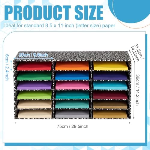 Fuutreo 2 Pcs Classroom Construction Paper Storage,Black White Composition - Image 2