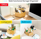 MEEDEN Rotating Art Supply Organizer: Bamboo Pen & Pencil Holder for Desk - Image 6
