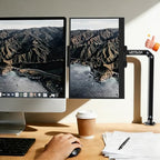 Urmust Portable Monitor Stand 15.6" Dual Arm iPad Stand for Desk - Image 4