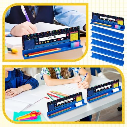 PerKoop 25 Pcs Classroom Desk Name Plates Holder Set - Image 4