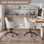 36"x48" Office Chair Mat for Hardwood Floor, Non-Slip Washable Brown Red - Image 5
