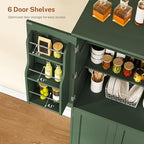 Pantry Cabinet with 4 Doors, Kitchen Storage Cabinet with Door Shelves, - Image 5