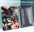 DONGKE Compatible with MacBook Air 13 inch Case 2021 2020 2019 2018 Release A2337 M1 A2179 A1932 with Retina Display & Touch ID, Plastic Hard Shell & Keyboard Cover - Painted Florals - Image 6