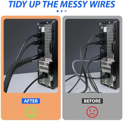 Split Wire Loom, 20ft Automotive Cable Protector Sleeve, Flexible Braided Cable Sleeves High Temperature Cable Management (Black, 1") - Image 6