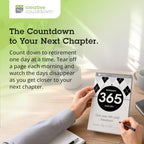 Retirement Count Down Calendar - 5.75"x3.75" - Black and White Tear Off Countdown Desk Calendar (White and Black, 1 yr (365)-Day Retirement) - Image 2