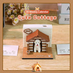 3D Calendar 2027,Time Piece Calendar 2027,Cute Dog 3D Art Notepad Calendars,3D Memo Pad,Tear Away Calendars,Christmas Gift,New Year Gift (Adorable dog house) - Image 2