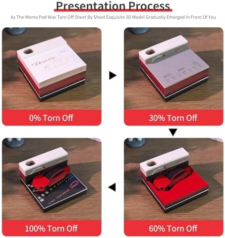 3D Calendar 2027, Tear-Away Desk Calendar, Paper Art Memo Pad, LED Light (High-Speed ​​Racing) - Image 4